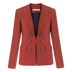 Veronica Beard Peninsula Peak Lapel Brick Blazer